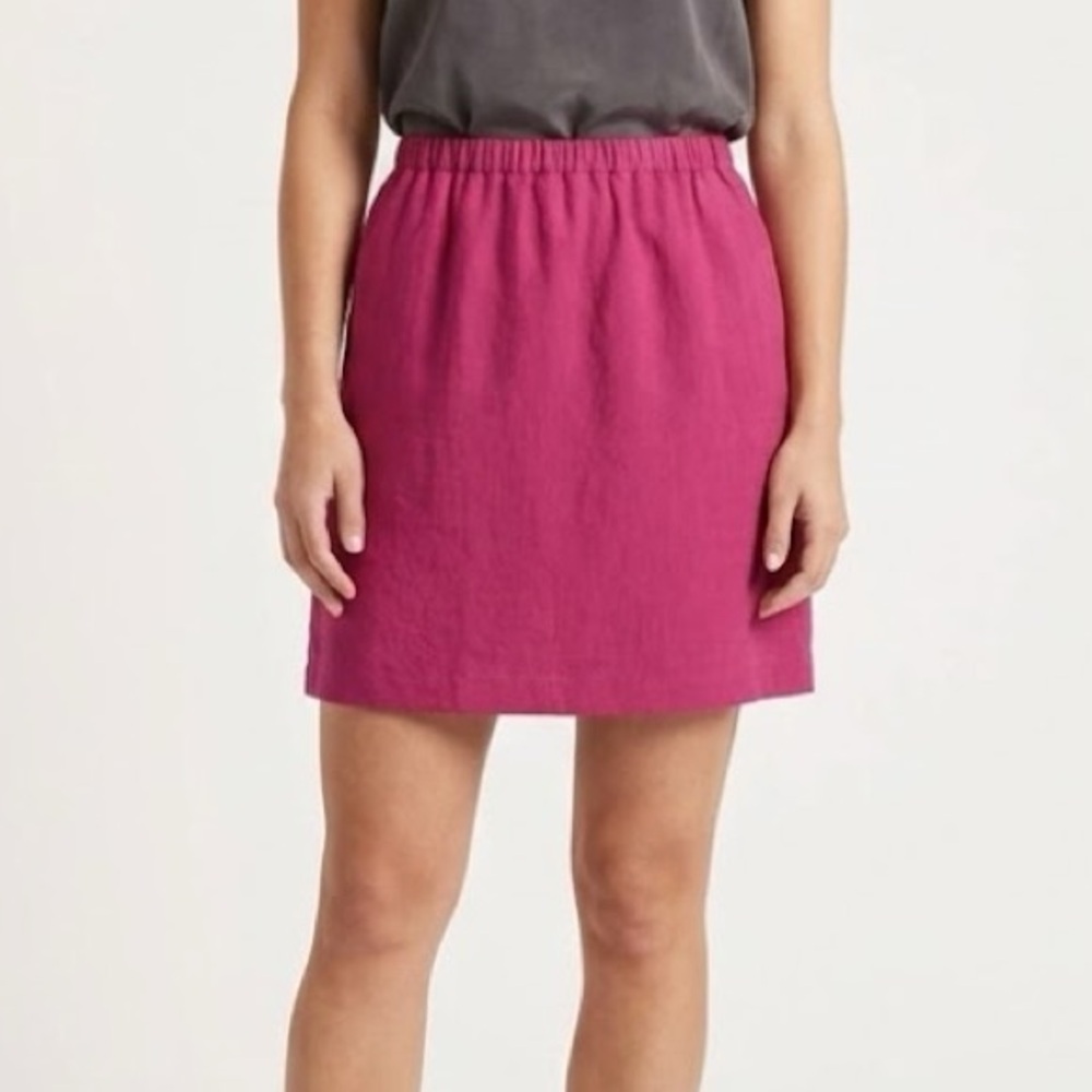 Vintage 80s GW Hot Pink Mini A Line Skirt 14P